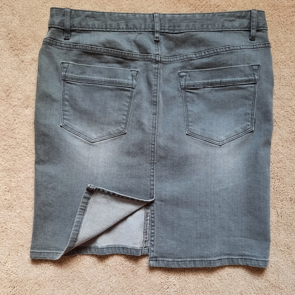 Gap Stretch Midi Skirt Grey - Picture 3 of 3